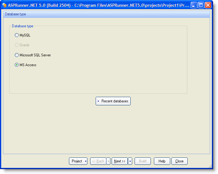 Connect to database